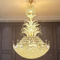 Lustre décoratif d'intérieur de style européen de luxe pour villa, escalier, hall d'hôtel, décoration de plafond haut