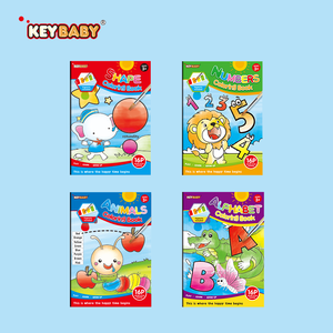 KEYBABY Cahier de coloriage éducatif pour enfants, alphabet, chiffres, apprentissage précoce, <span class=keywords><strong>livre</strong></span> de dessin à l'aquarelle - Product Image 1