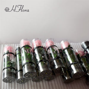 Venta al por mayor de flores rosas naturales preservadas con tallo largo real Rosa Día DE LA MADRE boda Vida eterna flor Material regalo - Product Image 5