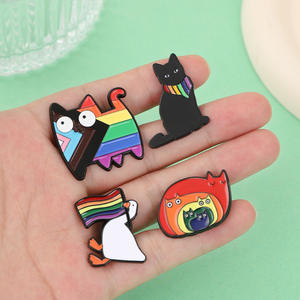 Broche <span class=keywords><strong>de</strong></span> Metal con Diseño <span class=keywords><strong>de</strong></span> Gato Arcoíris, Accesorio Creativo <span class=keywords><strong>de</strong></span> Esmalte Suave, Insignia <span class=keywords><strong>de</strong></span> Solapa, Joyería, Regalo para Amigos, Venta al por Mayor - Product Image 1