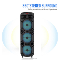 Altavoz Inalámbrico para Exteriores DR-8839 de Alta Calidad con Tres Altavoces de 8 Pulgadas, Luces RGB para Fiestas, Altavoz Bluetooth HIFI