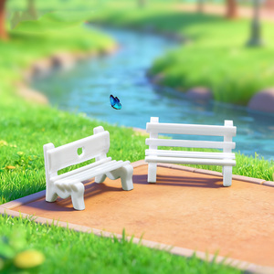 New Arrival Heart Mini <b>Bench</b> <b>Plastic</b> Craft Miniature Chair Ornament for Fairy Garden Moss Terrarium Decoration Accessories - Product Image 2