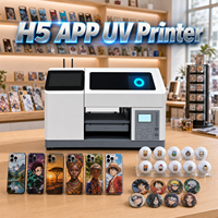 Impresora UV Plana para Regalos Creativos con Escáner de Código H5 APP, Impresora UV Mini A5 para el Hogar y Pequeños Negocios