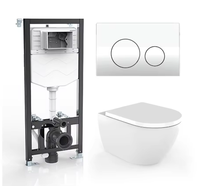 WC monobloc mural en céramique moderne de haute qualité avec réservoir d'eau dissimulé