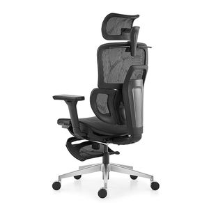 Silla de oficina ergonómica de calidad VIP ejecutiva de lujo con soporte lumbar giratorio jefe silla cómoda de malla completa con reposapiés - Product Image 2