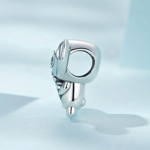 Big-eared monkey animal beaded charm cute monkey s925 perline d'argento perline sparse SCC2387 - Product Image 4