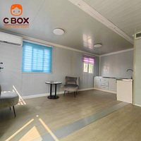 Cbox Maison modulaire extensible préfabriquée avec 2 chambres, cuisine, salle de bain et salon