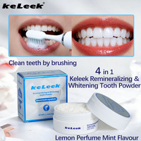 Poudre blanchissante reminéralisante pour les dents Keleek Nature, réparation de l'émail, élimination des taches, non toxique, citron et menthe, usage adulte, soins bucco-dentaires