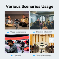 Cámara USB PTZ 4K con IA, Zoom Óptico 12X, Seguimiento 20x, Enfoque Automático, Control por Voz para Videoconferencias y Transmisión en Vivo