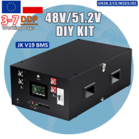 Stock UE Kits DIY de boîtier de batterie Lifepo4 15KW 16S 280Ah 314Ah 48V JK V19 PB2A16S20P avec onduleur BMS et boîtier métallique pour alimentation de secours