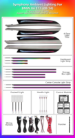 Éclairage d'ambiance intérieur pour voiture Symphony pour BMW X6 E71 2008-2014, décoration style galaxie, garniture de porte, éclairage d'ambiance LED, accessoires