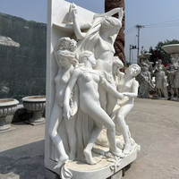 Sculpture d'art en pierre naturelle de grande taille pour l'extérieur, sculpture de personnage en marbre, statues érotiques d'homme et de femme