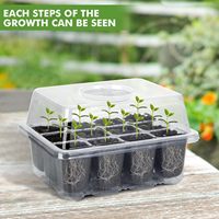 Kit de démarrage de semences avec dôme d'humidité réglable pour mini jardin