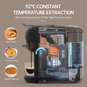cafelffe コーヒーマシーン cafelffeの熱い/冷たいエスプレッソ電気世帯の多数の使用熱い/冷たい