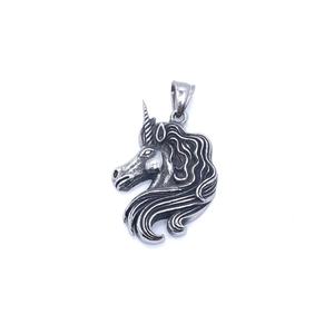 2026 Wholesale Stainless Steel Silver Unicorn Pendant Necklace Gift Jewelry Clavicle <b>Chain</b> Necklace - Product Image 3