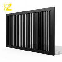 Panneaux de clôture en aluminium à lattes verticales, tube carré, écran d'intimité extérieur pour jardin, revêtement poudré, moderne, antirouille