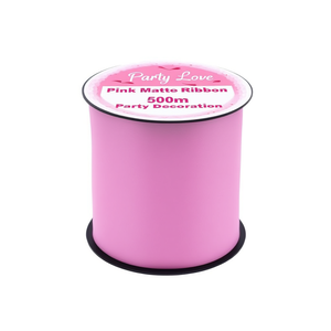 Ruban rose mat Party Love 500m pour décoration de fête - Product Image 2
