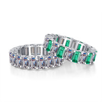 Bijoux de marque de luxe 925 argent Sterling plaqué platine Vvs diamant fiançailles Moissanite anneaux pour femmes bijoux