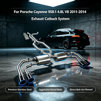 Edelstahl-Auspuffanlage mit Valvetronic-System und Schalldämpfer-Kit für Porsche Cayenne 958.1 4.8L V8 2011-2014 Leistungssteigerung