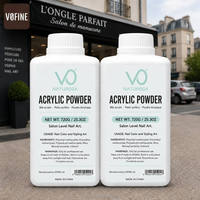 Poudre acrylique pour ongles en vrac, couleurs personnalisées VO, faible odeur, couleurs nude, transparentes, roses, vente en gros