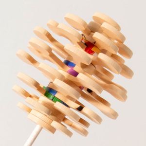 Mini Lollipopter Rotatif en Bois, Jouet Anti-Stress Interactif de Bureau, Relaxant et Amusant pour Soulager l'Anxiété - Product Image 4