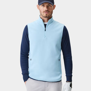 Chaleco acolchado de golf de invierno de alta calidad 100% de nailon para hombre 1/4 con cremallera chaleco deportivo con logotipo bordado - Product Image 4