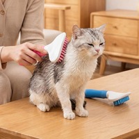 Umweltfreundlicher Shengze Handlicher Moderner Tierkamm aus TPR & ABS für Hunde und Katzen, Ganzjährig Nutzbar im Badezimmer AM001/AM002