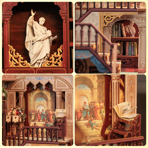Maison miniature en bois à construire soi-même CuteBee Truth Library, 23 cm, modèle de bibliothèque rétro pour jeunes - Product Image 5