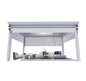 Pergola Bioclimatique Moderne en Aluminium à Lames Orientables, Gazebo d'Extérieur Motorisé avec Fonction Brise-Soleil - Product Image 5