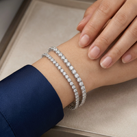 Bracelet tennis 7CT à diamants ronds à quatre griffes avec diamants de laboratoire, or massif 9K, 6,75 pouces, bijoux fins, vente en gros personnalisée