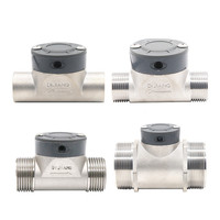ZJSUS-DN40 DIJIANG Flowmeter Turbin Presisi Bahan Stainless Steel dengan Roda Dayung 1.5'' Inch Pengukur Aliran Air untuk Pemanas dan Penyimpanan