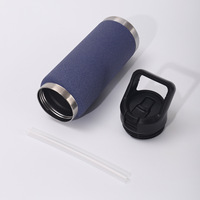 Bouteille d'eau sport isotherme en acier inoxydable 18/8 avec logo personnalisé, grande capacité 36oz 64oz, avec bouchon à ouverture rapide