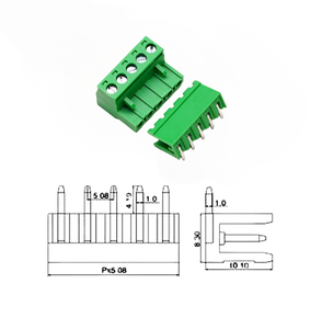 ชุดขั้วต่อสกรูทองเหลืองขนาด5.08มม. 5P 2P-24P การเชื่อมต่อสกรูยึดหน้าแปลนชายหญิง PCB กำหนดเอง2EDG ชุด - Product Image 4