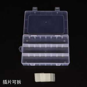 Caja de almacenamiento transparente de 12 compartimentos, organizador de joyas de plástico PP, organizador de escritorio con tapa para accesorios y herramientas - Product Image 3
