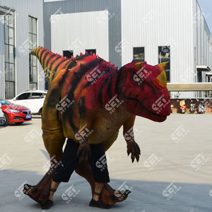 Costume de dinosaure léger <span class=keywords><strong>Jurassic</strong></span> <span class=keywords><strong>World</strong></span> avec pattes visibles, costumes de dinosaures à thème en tailles adultes pour spectacle de parc - Product Image 2