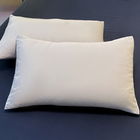 Parure de lit d'été en sergé 100 % coton 200 fils, bicolore marine et blanc, housse de couette unie respirante, 6 pièces, vente en gros à prix réduit