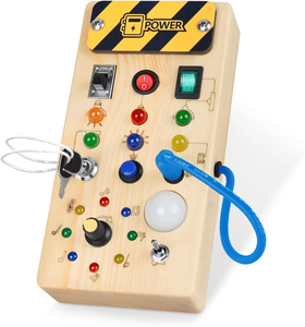 Kids <b>Remote</b> Control Led <b>Lights</b> Busy Board Montessori Toy Socket <b>Switch</b> Recording Sensory Game Travel Activities Educational Toys - Product Image 1