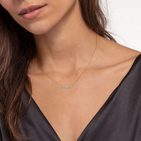 Collier Pendentif Long Ondulé en Argent Sterling 925 Plaqué Or 14K avec Moissanite Couleur D VVS1 pour Femme – Prix de Gros Bas
