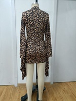 Soldes Exceptionnelles 2025 – Robes Décontractées à Manches Longues pour Femmes, Imprimé Léopard Mini, Grandes Tailles, Impression Numérique, Taille Naturelle