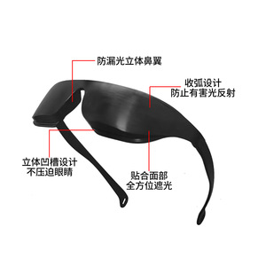 Máscara Protectora Ocular para Láser, Opaca, 0% de Transmitancia de Luz, Lente de 1.5mm, Fabricada en Shenzhen, para Fotorejuvenecimiento y Uso con OPT - Product Image 2