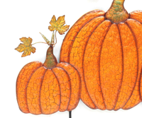 Piquets de jardin décor piquet de jardin citrouilles d'Halloween en métal