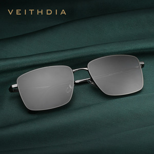 Veithdia Square Sunglasses Metal <b>Frame</b> Nylon Lens UV400 Protection For Men - Product Image 1