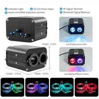 Kit de plafonnier Twinkle 600 pièces en alliage d'aluminium, éclairage LED RVBW bicolore 20W à fibres optiques, IP65, activé par le son, télécommande via application
