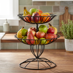 Cesta de Alambre de Hierro - Almacenamiento de Cocina Vintage Ecológico con Recubrimiento en Polvo - Product Image 4