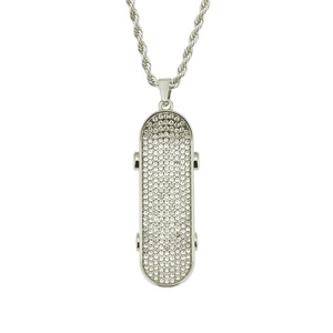 Collier pendentif géométrique en forme de trottinette, style hip-hop, design unique, très tendance, pour hommes, bijoux de mode, vente en gros - Product Image 6