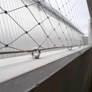 Uốn cong 7x7 Cấu trúc tùy chỉnh cắt dây thép không gỉ lưới đồng bằng dệt lan can chống rơi dịch vụ hàn lưới bao gồm - Product Image 5