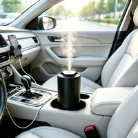 Diffuseur de parfum pour voiture LUXAROMES A613 en aluminium, démarrage et arrêt intelligents, atomisation sans eau à deux fluides, diffuseur USB portable