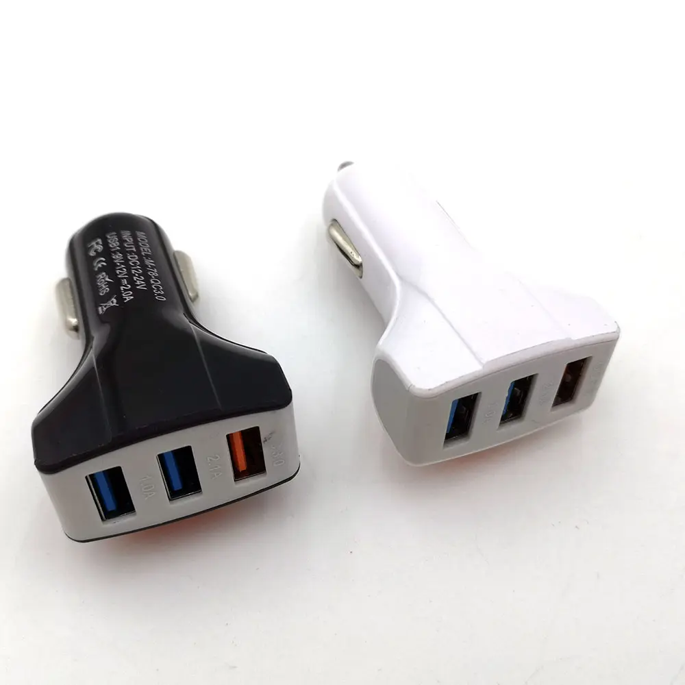 Car USB Charger 3.0 Quick Charge pd car charger 3 in 1 USB lighter Car Charger