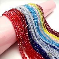 Perles Bicones en Verre et Cristal de 4 mm en Gros, Couleur AB, Perles Bicones Facettées en Verre pour la Fabrication de Bijoux