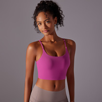 Gilet de soutien-gorge de sport à haute intensité pour femmes nouvelle couleur Pure Nylon double face respirant coupe semi-fixe entraînement moulant